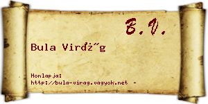 Bula Virág névjegykártya